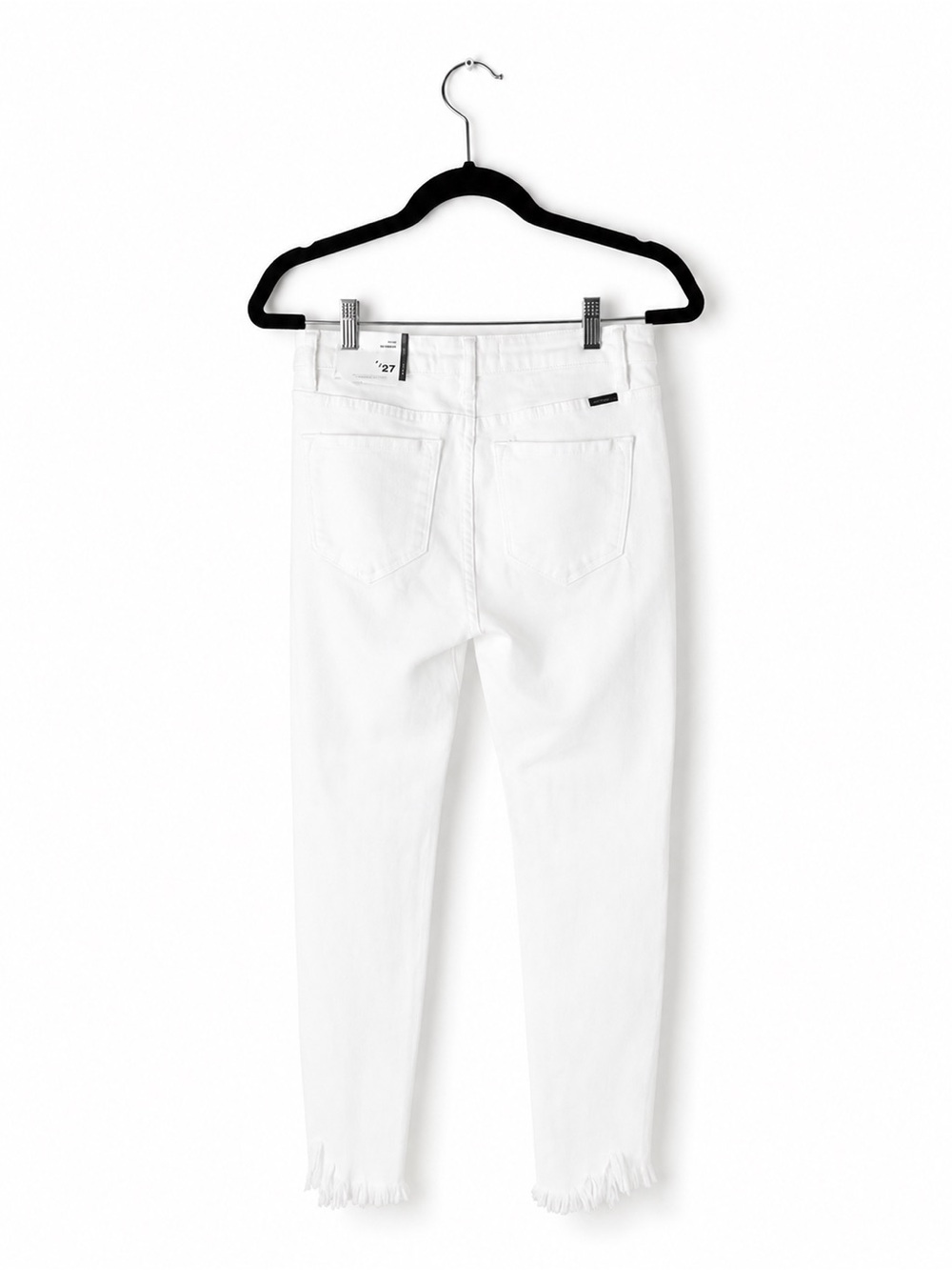 NWT Kancan High Rise Super Skinny White Jeans 27 | Frayed Hem: Coastal Chic - Picture 2 of 6